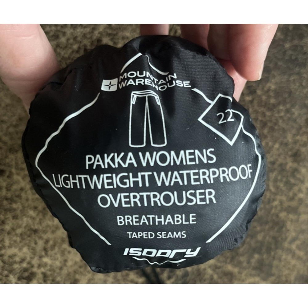 Mountain Warehouse Pakka Waterproof Rain Pants Black Womens XXL Size 20-22 - Picture 6 of 7
